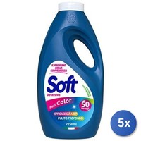 5X Bundle Weich Waschmittel FlüSsig 50 Mis. Farbe Voll 2250 Ml.