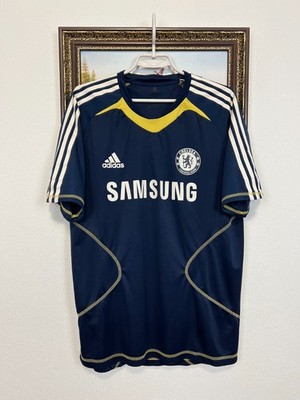 Vintage Adidas Chelsea Football Player Issue Blue Train Shirt Mens Jersey Sz XL