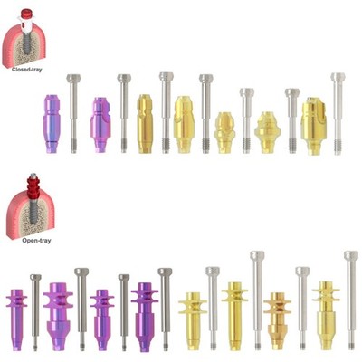 US Impression Coping Open/Closed Tray Conical Connection NP/RP For