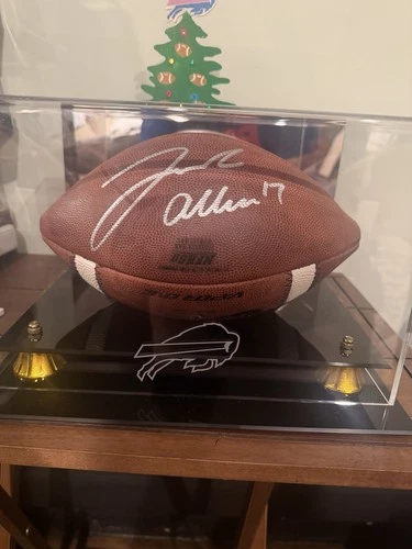 Josh Allen Signed Rookie Football, Wyoming Cowboys/Buffalo Bills Rare