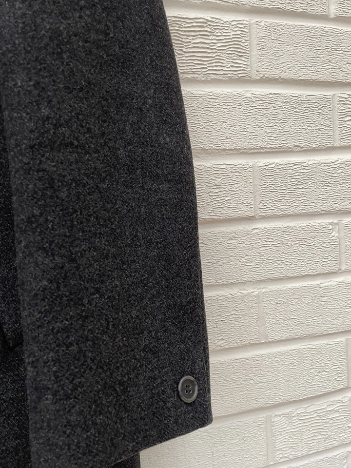 Vintage Dunn & Co Crombie Wool Coat Mens Large Grey Long Jacket 44 Large Jacket - Image 2 of 4