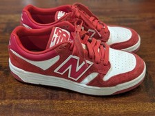 New Balance 480 Youth Kids Size 5 Shoes White Red Athletic Low Top Sneakers Sued