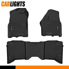 3d Molded Tpe Floor Mats Liners Fits 2009-2018 Dodge Ram 1500 2500 3500 Crew Cab