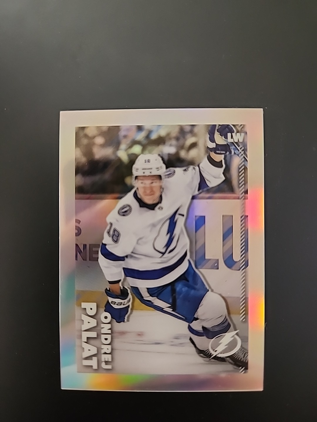 2022-23 Topps Chrome Sticker NHL Refractor /99 #455 Ondrej Palat TB LIGHTNING