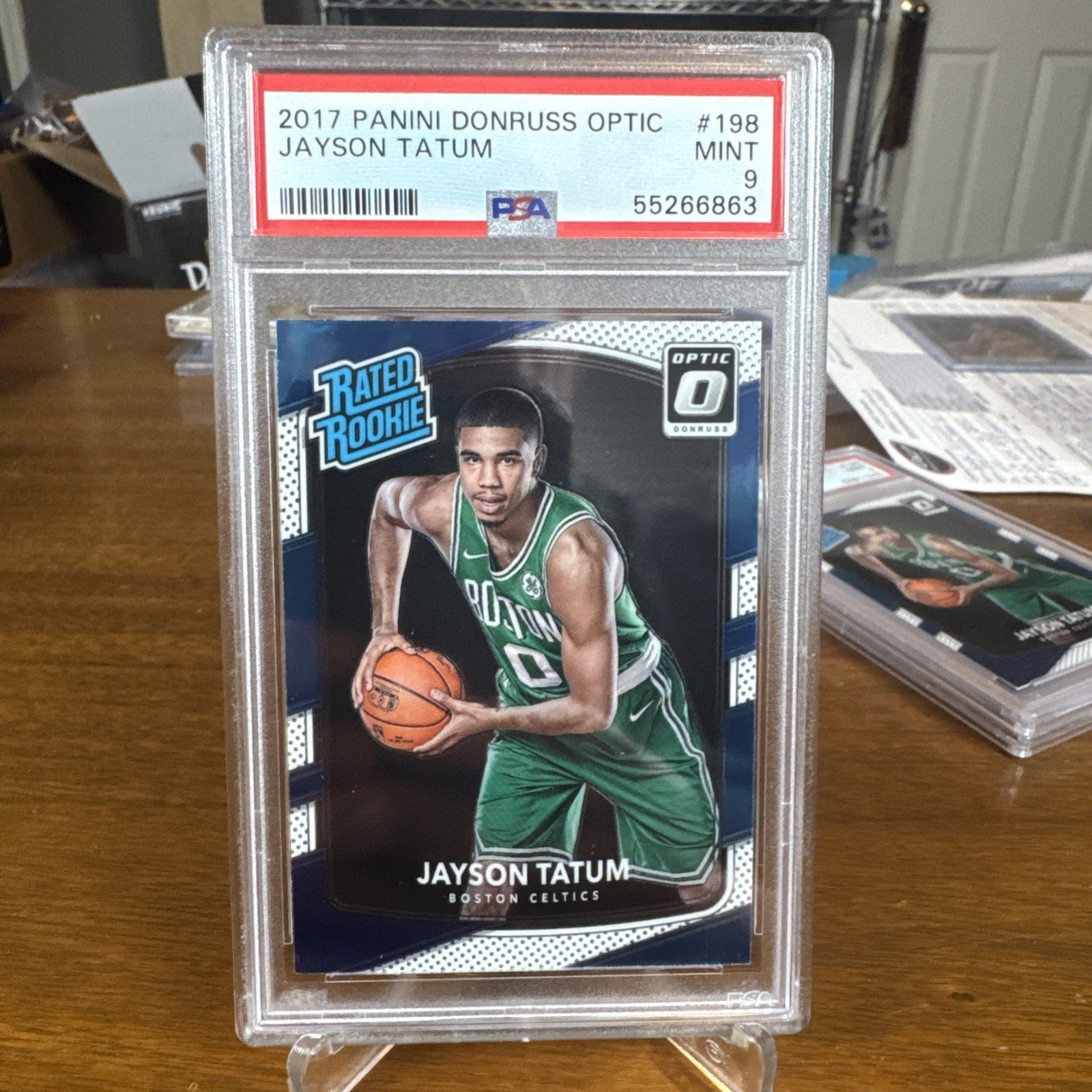 2017-18 Panini Donruss Optic - Rated Rookie Jayson Tatum #198 (RC) PSA 9
