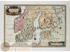 Scandinavia Map Nova Orbis Arctoi Dahlberg 1683 – Antique Engraving