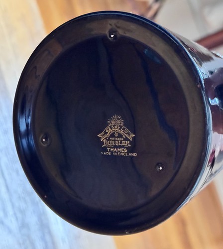 Vintage Gibson & Sons Dark Brown Embossed One Quart Pitcher Burslem, England - Picture 4 of 11