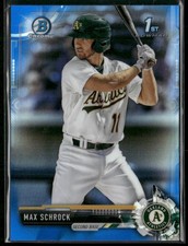 2017 Bowman Chrome #BCP154 Max Schrock Blue Refractor /150