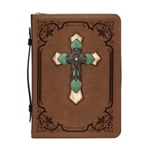 Bible Cover Case Bag for Men Women PU Leather Bible Carrying Case with Handle