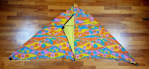 Vintage 70s Al Hartig Nantucket Kiteman VALKYRIE Delta Kite Psychedelic Floral