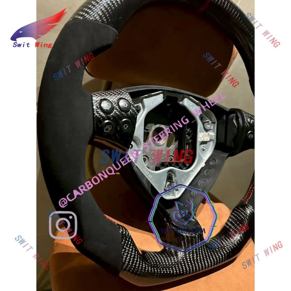 Mercedes Benz A CLASS A160/A180 CARBON FIBER STEERING WHEEL W/CONTROLS - Image 2 of 4
