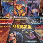 Lot Of 11 GURPS RPG Books + Sheets Roleplaying Games Steve Jackson Softcover VTG