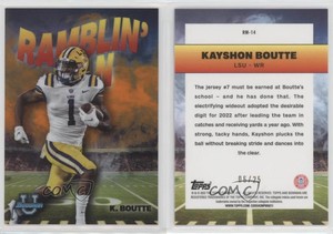 2022 Bowman U Chrome Ramblin' Man Orange Refractor /25 Kayshon Boutte #RM-14