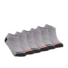 Skechers 6-Pack Boys' No Show Socks Gray Multi Athletic Performance Z108264GRY N