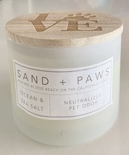 Sand  Paws Scented Candle - Ocean  Sea Salt  Luxurious Air Freshening Jar.