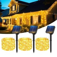 Solar Lichterkette Outdoor LED AußEn Wetterfest Garten Balkon 51M 150 Leds