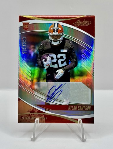 DYLAN SAMPSON 2025 Panini Absolute Rookie Gold Prizm Auto RC Browns /299