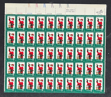 US 1472 Mint Sheet (MNH) Christmas Santa Claus (PB12) 8-Cent 1972 ZAYIX