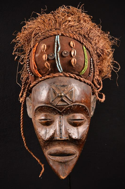 35 Primitive African Big Chokwe Helm Mask DR Congo | eBay
