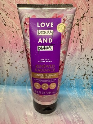 NEW Love Beauty and Planet RENEWED RADIANCE Mineral Shimmer Body Lotion 8.6 oz