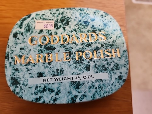 Goddard's Marble Polish Wax 4.5 Oz Tin England Used 4 Oz W Tin