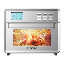 EUROTO [Newest 2021] Stainless Steel Large Capacity 26.8 QT Air Fryer Oven, 24