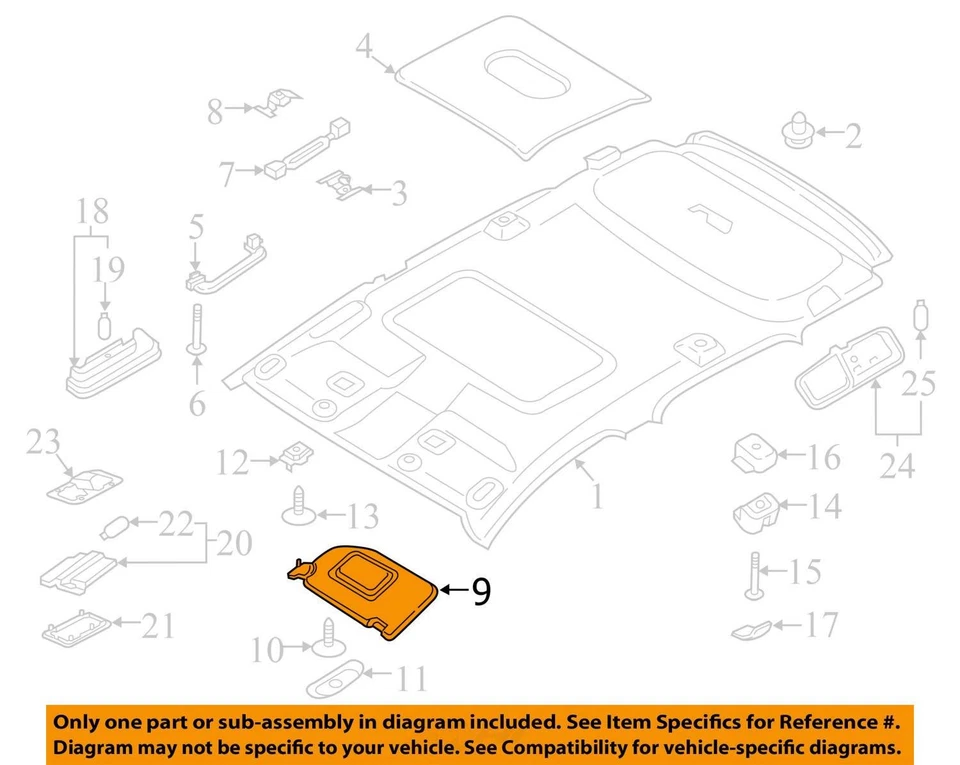 18 19 Ford FORD ECOSPORT Sun Visor Passenger Foto 3 de 4