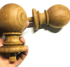 4 x Wood Post cap Round Finial Vintage Bed Antique Furniture Decore 4.0" x 2.18"