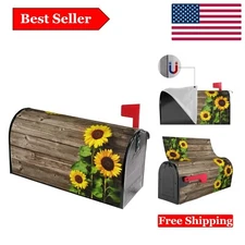 Autumn Sunflowers Waterproof Mailbox Cover — Durable Garden Decor