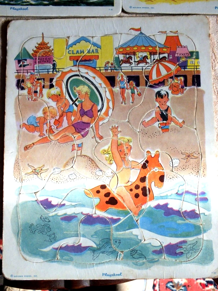 Puzzle Playskool anni '50 in cartone, misure 202x252mm completi - Immagine 2 di 2