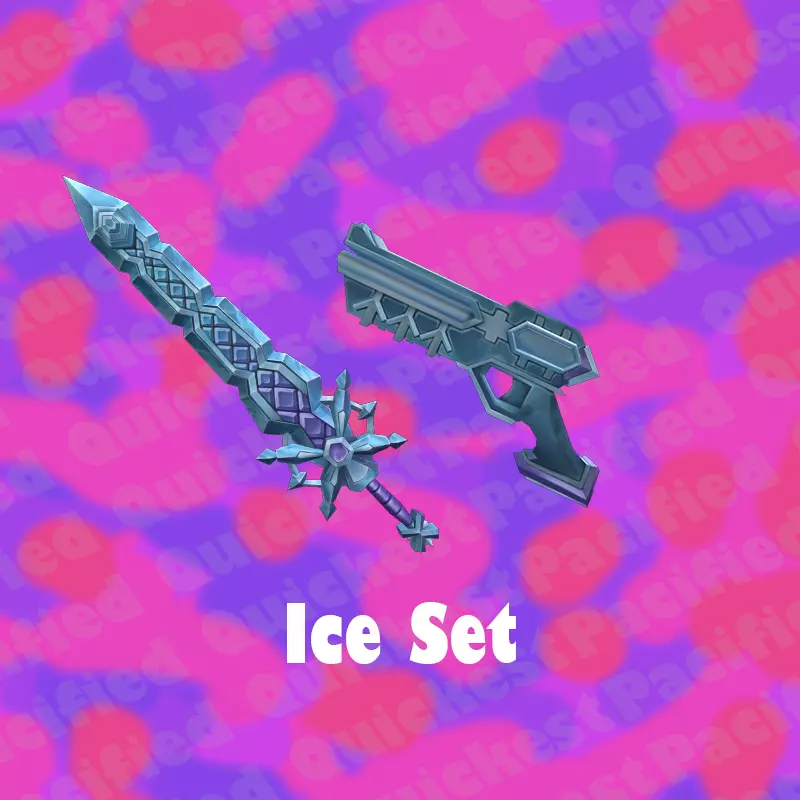 Roblox Murder Mystery 2 MM2 Iceflake Set Godly Knifes and Guns