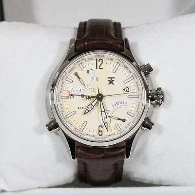 Tx Unisex T3C396 500 Series World Time Ivory Dial Watch T3C394 | eBay