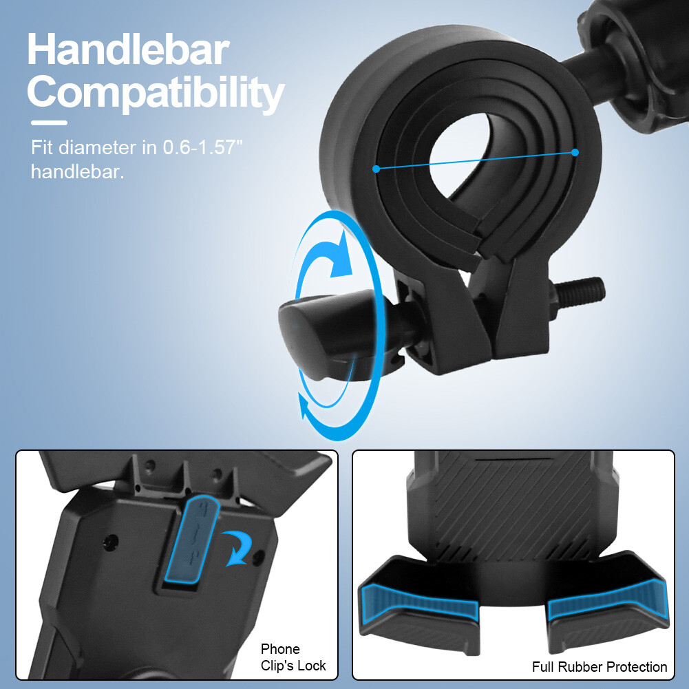 Motorcycle Bike Handlebar Mount Holder Bicycle For iPhone Android Cell Phone GPS