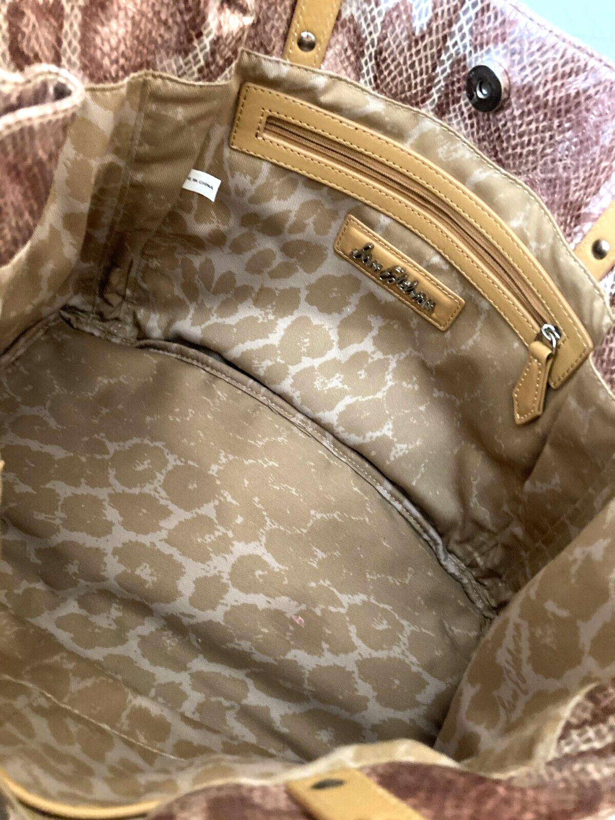 Sam Edelman Python Print Cloth Expanding Zip Tote - image 4