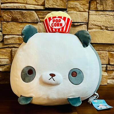 MOGU Cushion Pillow Panda w Popcorn Head Stuffed Animal Plush