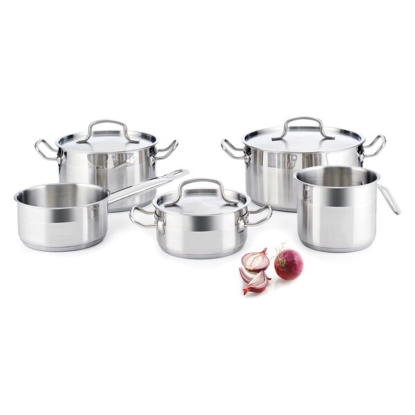 Bateria Cocina Tapa Basika Acero Inoxidable 5 Pz - Quid En Oferta Batteria Da Cucina Quid Azzero Acciaio Inossidabile (5 Pcs)