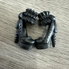 Mattel Barbie Doll Replacement Black Heel Pump Platform Shoes / Shoes Only