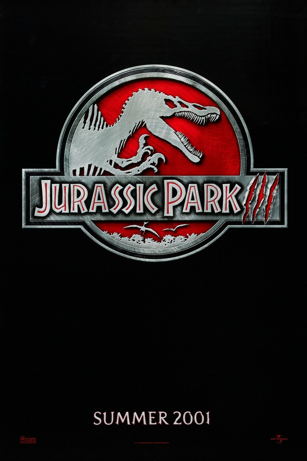 Jurassic Park III (Advance) Original Movie Poster