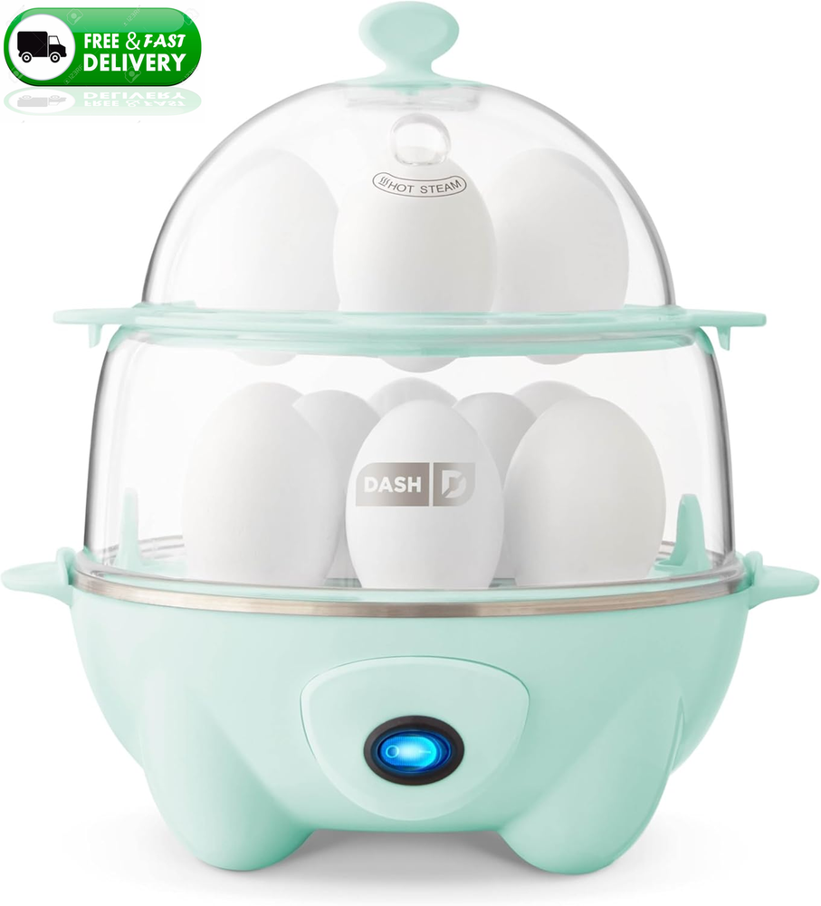 6-in-1 Fast Electric Egg Cooker for Boiled, Poached, Scrambled & Steamed Eggs