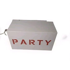 Vintage Party Lightbox Retro Electric Light Sign Metal Box Bar Wall Illuminated