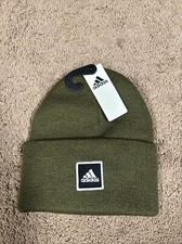 Adidas Men s Beanie Olive Green Knit NEW