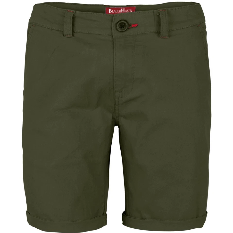 Herren Stretch Chino Shorts Slim Fit Bermuda Kurze Hose Strecken-Baumwolle - Bild 3 von 4