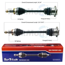SurTrack Pair Set of 2 Rear CV Axle Shafts For Infiniti G37 Coupe 2008-2009