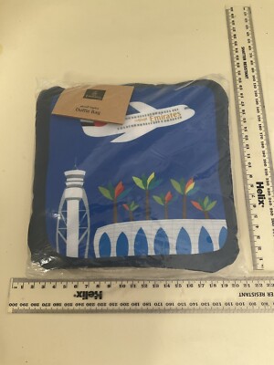 EMIRATES AIRWAYS EXKLUSIVE BLAUE FLUGZEUG KINDER SEESACK AMENITY BAG REISSVERSCHLUSS TASCHE BRANDNEU IN VERPACKUNG