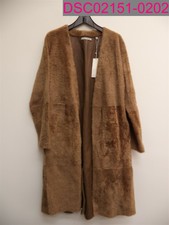 Nwt-vince Women's Belted Shearling Long Coat Camel V535191108 Large