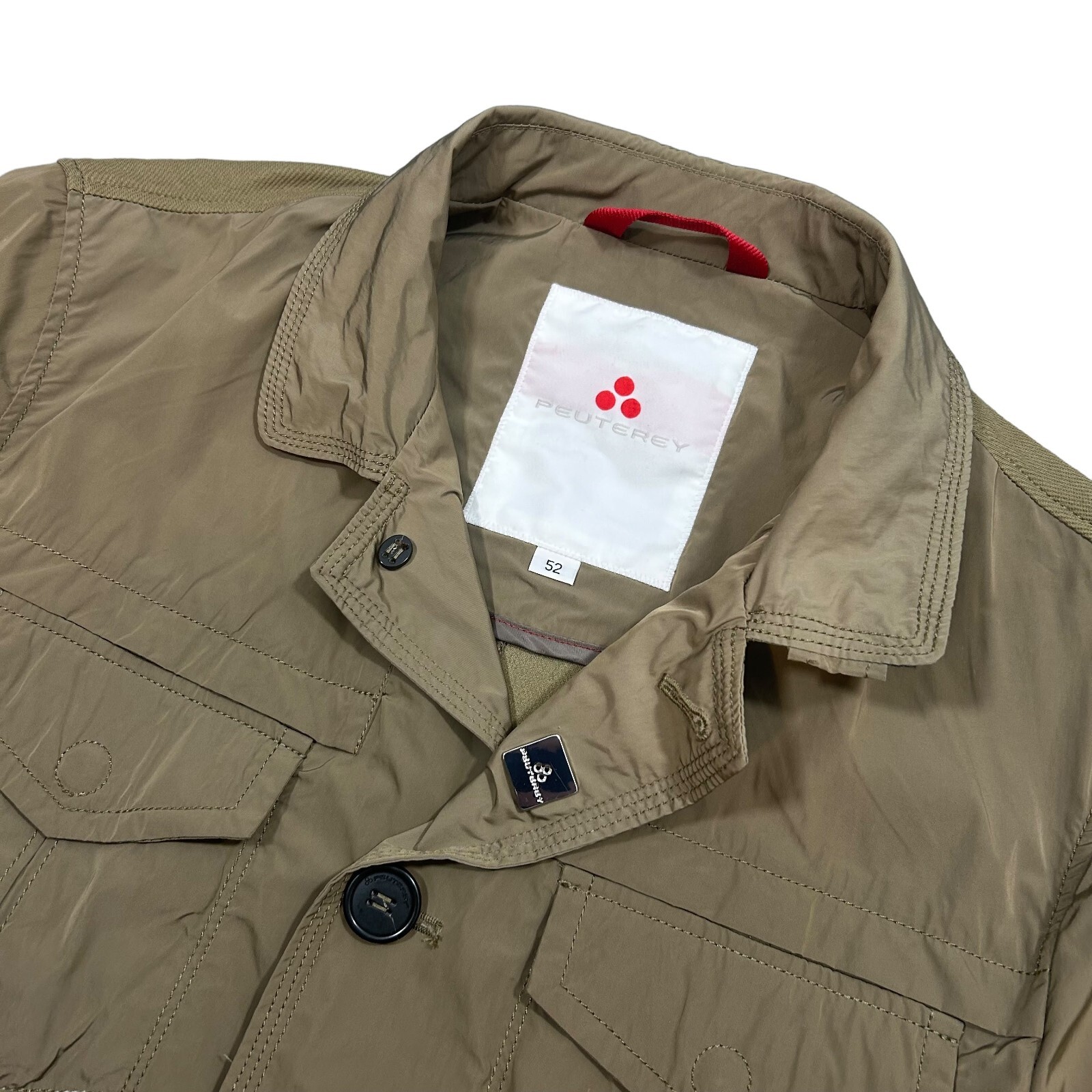 Peuterey Light Collared Button Brown Work Jacket … - image 6