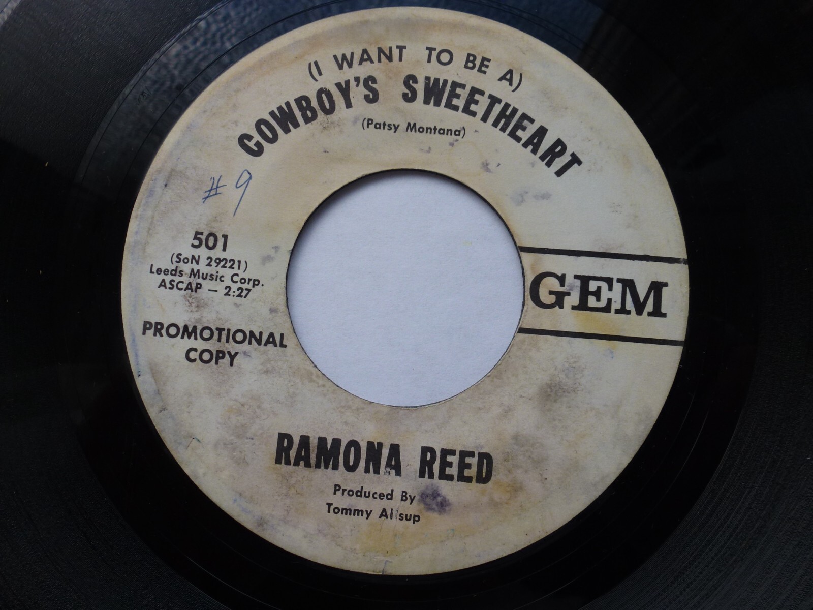 RAMONA REED 45 'COWBOY'S SWEETHEART' USA GEM STOMPIN 1966 COUNTRY BOP
