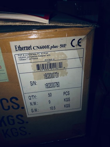 cnet ISA Network Card Cn600e plus rj 45 10 ETHERCARD DAVICOM DM9008F Vintage NEW - Picture 5 of 5