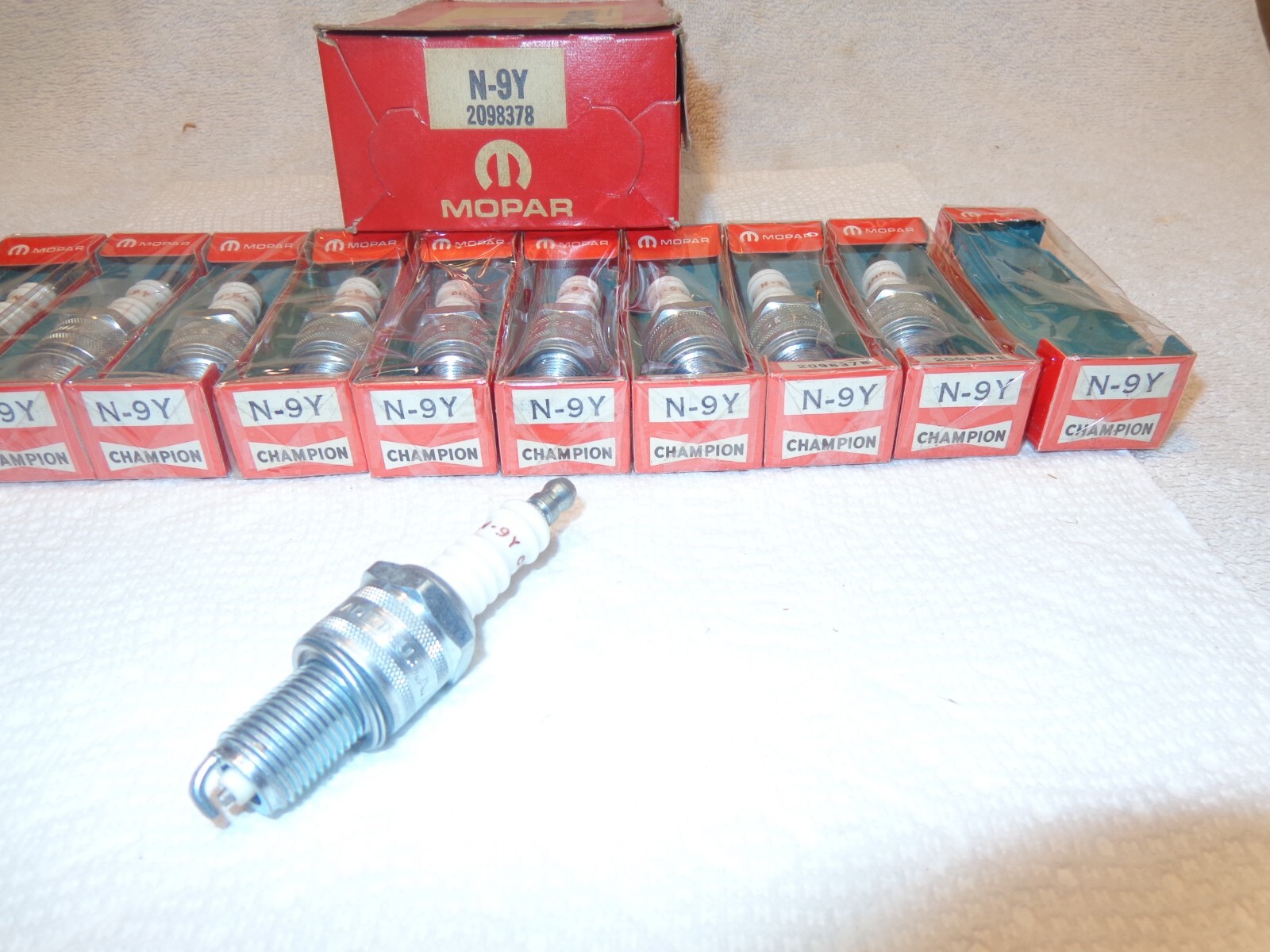 ‘NOS’ Champion N-9Y Spark Plugs...MADE IN USA...Mercedes, Aston-Martin, TR-6, MG