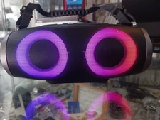 Portable Bluetooth Party Speaker Mini Boombox RGB Lights AUX USB FM Radio